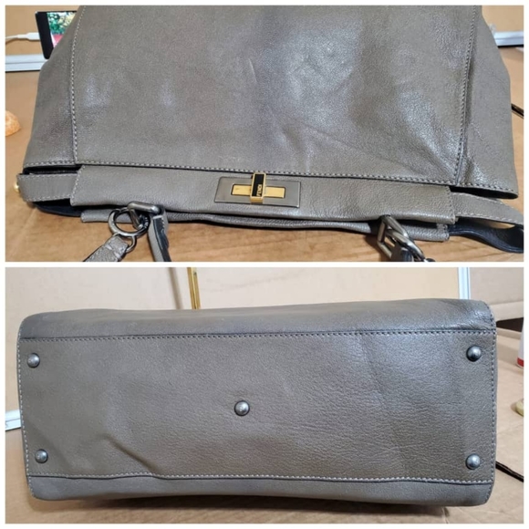 Authentic FENDI Goatskin Zucca Large Peekaboo Iconic Satchel Bag - Picture 8 of 12